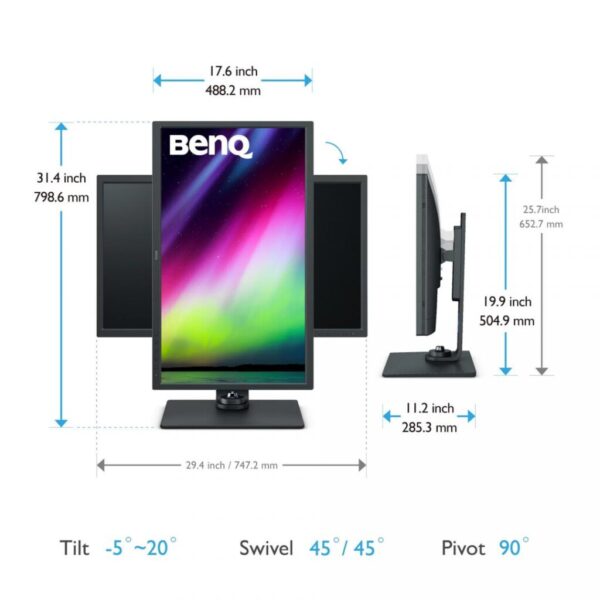 MONITOR BENQ SW321C 31.5", Panel Type: IPS, Backlight: LED backlight