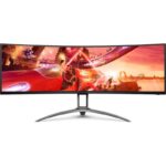 Monitor LED AOC AG493QCX, 48.8", DFHD VA, 4ms, 144Hz, negru