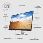 MONITOR LED HP EliteDisplay E27q G4, 27", QHD IPS, 5ms, 60Hz, negru - 9VG82AA