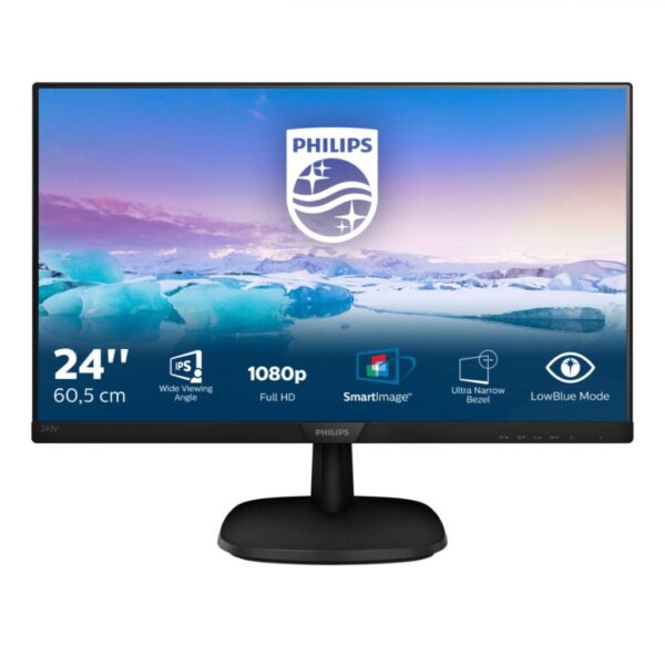 Monitor LED PHILIPS 243V7QJABF/00, 23.8", FHD IPS, 5ms, 60Hz, negru