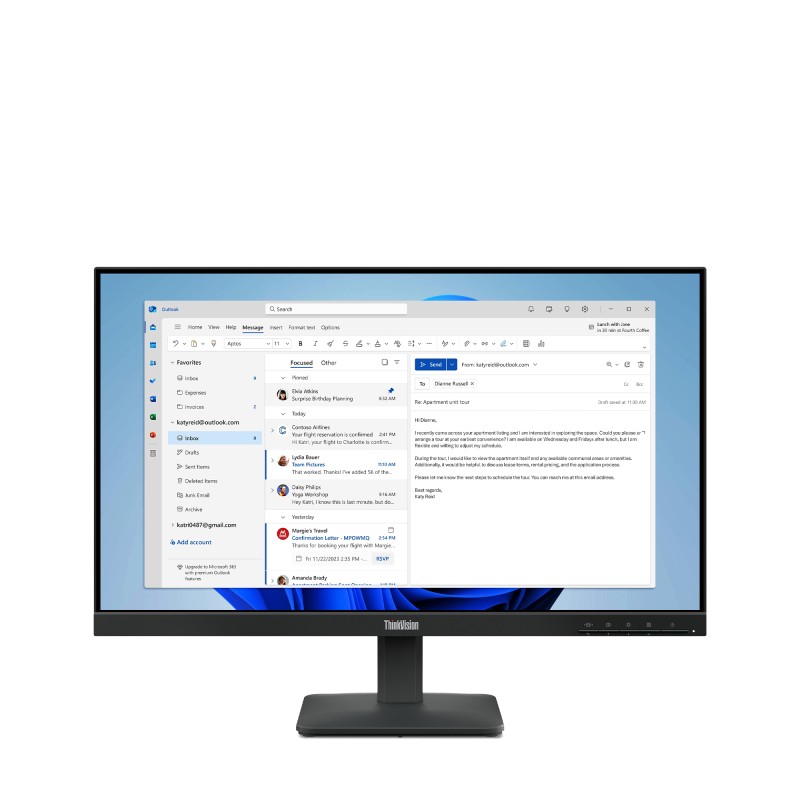 Monitor Lenovo ThinkVision S24-4e; 23.8" IPS, FHD (1920x1080) - 64B5KAT1EU Monitor Lenovo ThinkVision S24-4e; 23.8" IPS, FHD (1920x1080) - 64B5KAT1EU