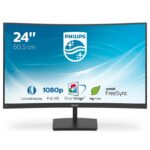 Monitor LED PHILIPS 241E1SC, 23.6", FHD VA, 4ms, 75Hz, negru - 241E1SC/00