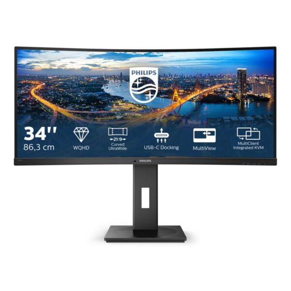 Monitor 34" PHILIPS 346B1C, VA, WLED, UWQHD 3440x1440 - 346B1C/00