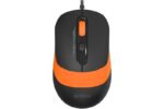 Mouse A4tech cu fir, interfata USB, rezolutie 1600 DPI - FM10 ORANGE