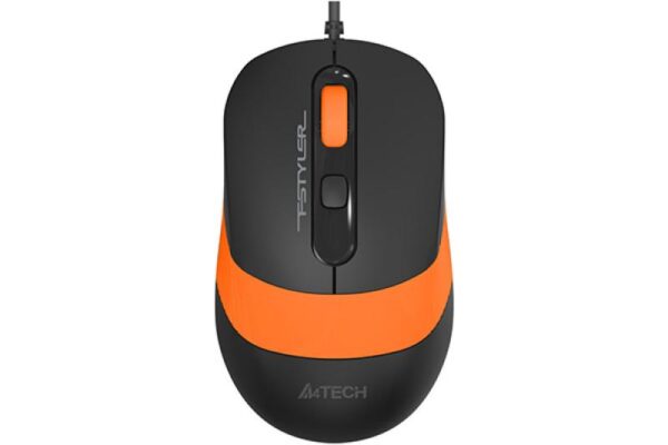 Mouse A4tech cu fir, interfata USB, rezolutie 1600 DPI - FM10 ORANGE