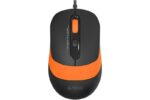 Mouse A4tech cu fir, interfata USB, rezolutie 1600 DPI - FM10 ORANGE