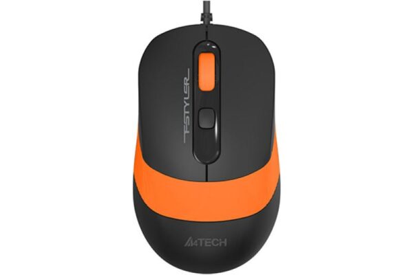 Mouse A4tech cu fir, interfata USB, rezolutie 1600 DPI - FM10 ORANGE