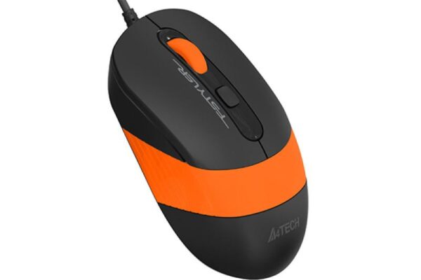 Mouse A4tech cu fir, interfata USB, rezolutie 1600 DPI - FM10 ORANGE