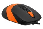 Mouse A4tech cu fir, interfata USB, rezolutie 1600 DPI - FM10 ORANGE