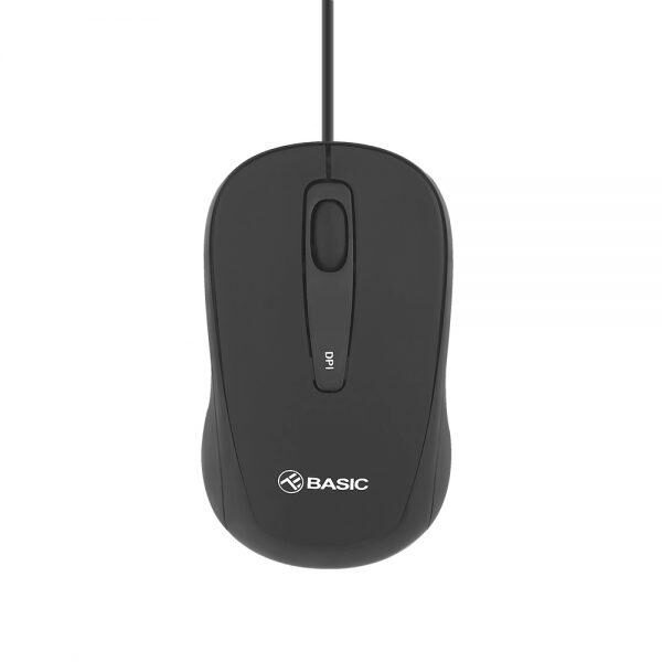 Mouse cu fir Tellur basic, mini, negru - TLL491011