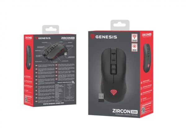Mouse gaming wireless Gensesis Zircon 330, interfata USB - NMG-1321