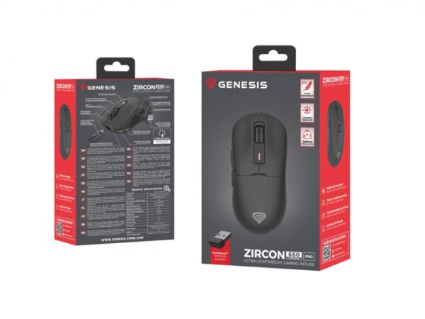 Mouse gaming wireless Gensesis Zircon 660 PRO, interfata USB - NMG-2193