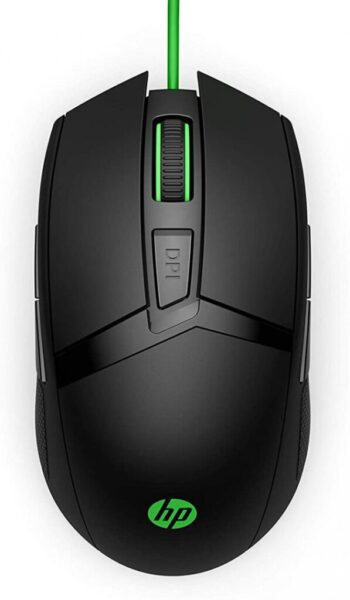 Mouse HP 300 PAV, Gaming, negru/verde - 4PH30AA