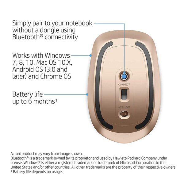 Mouse HP Z5000, wireless, negru - W2Q00AA
