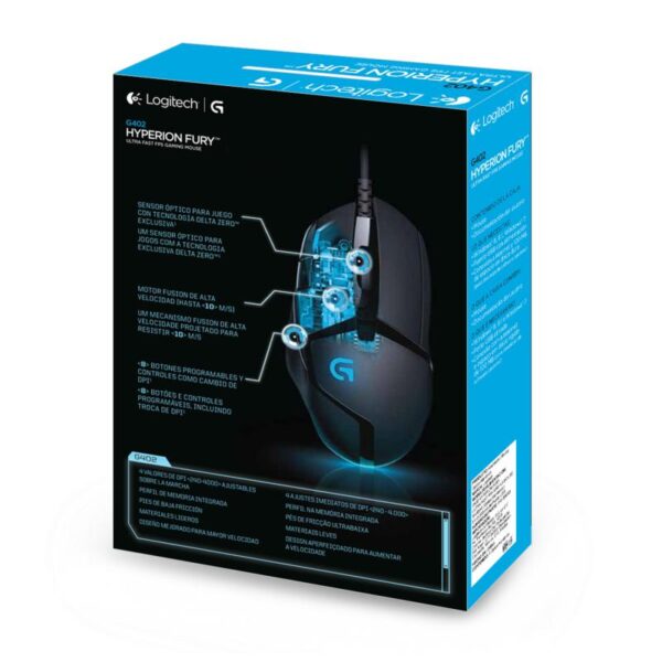 Mouse LOGITECH G402 Hyperion Fury Negru - G402-910-004068
