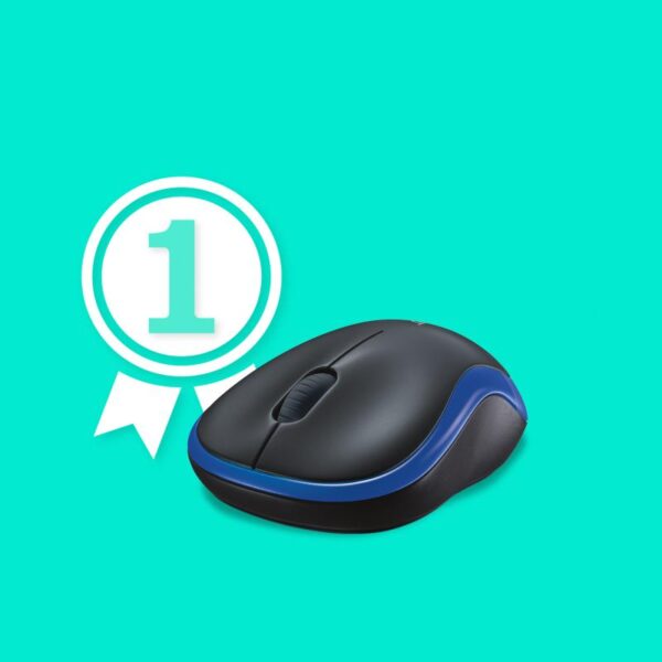 Mouse Logitech M185 Wireless, 1000 DPI, albastru - 910-002239