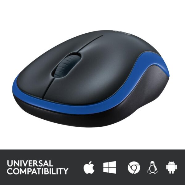 Mouse Logitech M185 Wireless, 1000 DPI, albastru - 910-002239