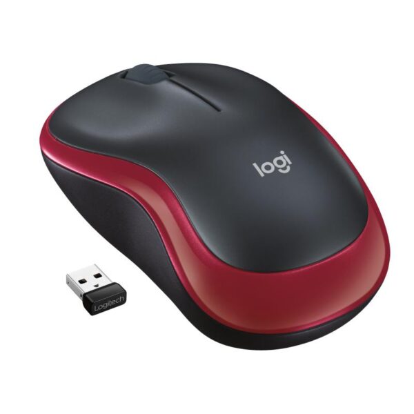 Mouse Logitech M185 Wireless, 1000 DPI, rosu - 910-002240