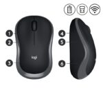 Mouse Logitech M185 Wireless, rezolutie 1000 DPI, negru - 910-002238