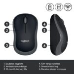 Mouse Logitech M185 Wireless, rezolutie 1000 DPI, negru - 910-002238