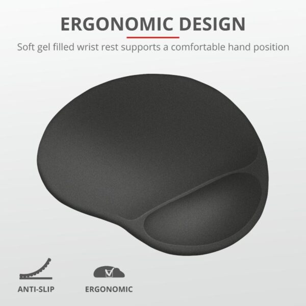 Mouse pad Trust Bigfoot XL, cu gel pad, negru - TR-23728