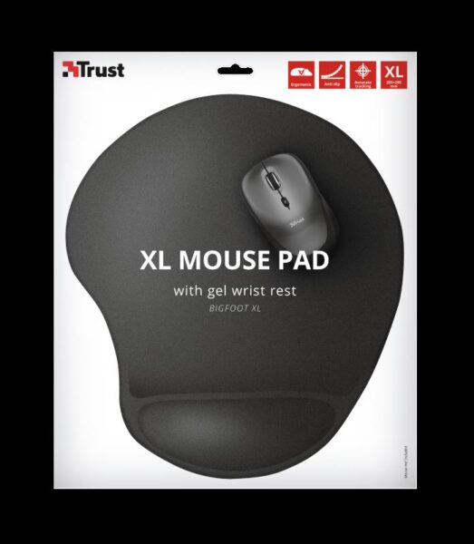 Mouse pad Trust Bigfoot XL, cu gel pad, negru - TR-23728