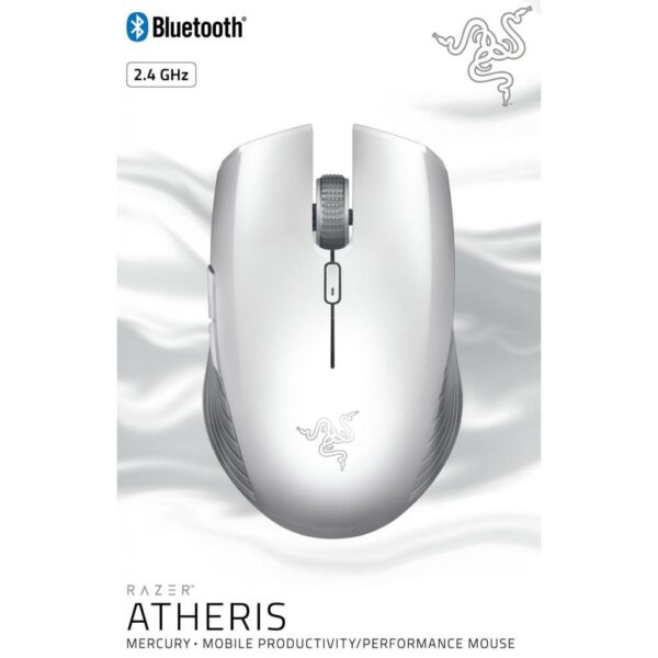 Mouse Razer Atheris Mercury, Bluetooth, alb - RZ01-02170300-R3M1