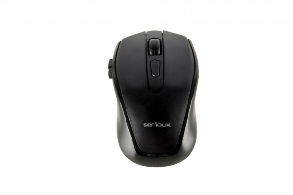 Mouse Serioux, Pastel 600, fara fir, USB, senzor optic - SRXM-PST600W-BK