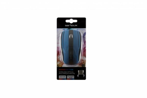 Mouse Serioux, Rainbow 400, fara fir, USB, senzor optic - SRXM-RBM400W-BL