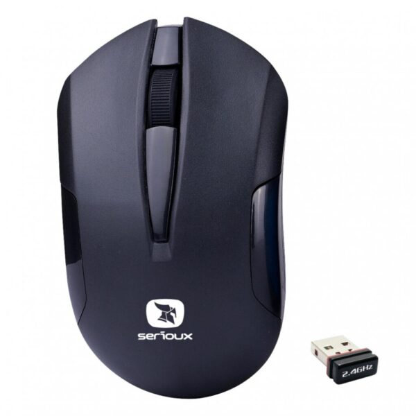 Mouse Serioux wireless, Drago 300, 1000dpi, negru, baterie AA inclusa - DRAGO300-BK