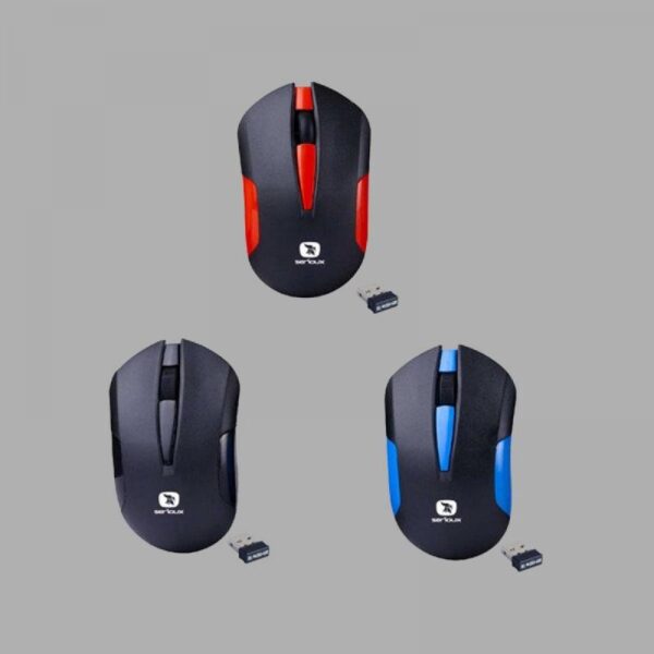 Mouse Serioux wireless, Drago 300, 1000dpi, rosu, baterie AA inclusa - DRAGO300-RD