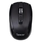 Mouse Spacer PC sau NB, wireless, 2.4GHz, optic, max.1600 dpi - SPMO-WS-BK-04 - imagine 2
