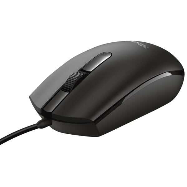 Mouse Trust Basi, cu fir, negru - TR-24271