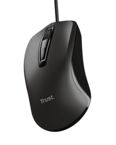 Mouse Trust cu fir, optic, rezolutie maxima 1200 DPI, negru - TR-24657