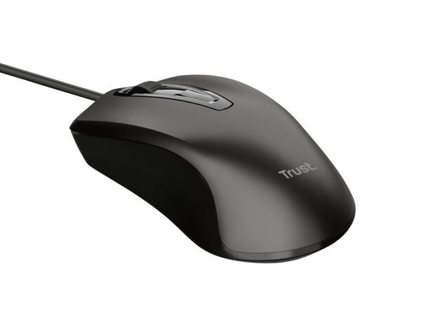 Mouse Trust cu fir, optic, rezolutie maxima 1200 DPI, negru - TR-24657