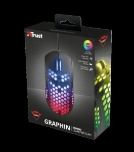 Mouse Trust GXT 960, Graphin Ultra-lightweight Gaming Mouse, negru - TR-23758