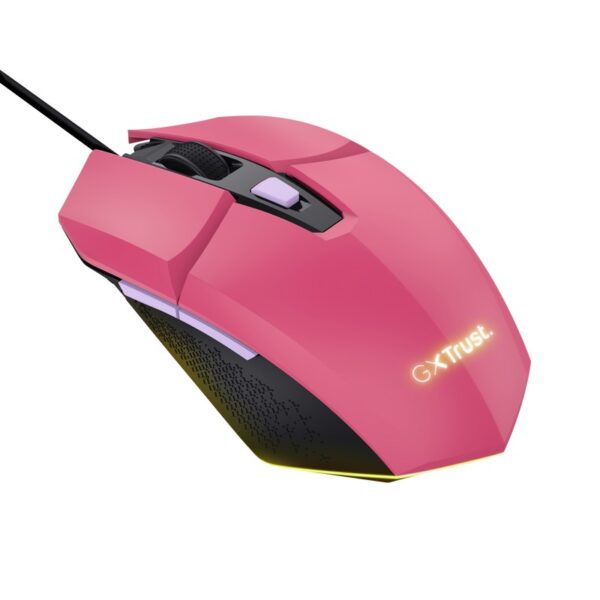 Mouse Trust GXT110W Felox cu fir, 6400 DPI, roz - TR-25068