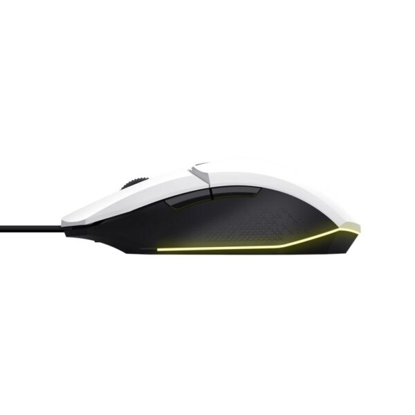 Mouse Trust GXT110W Felox cu fir, rezolutie maxima 6400 DPI, alb - TR-25066