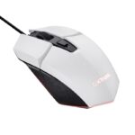 Mouse Trust GXT110W Felox cu fir, rezolutie maxima 6400 DPI, alb - TR-25066