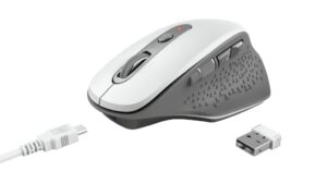 Mouse Trust Ozaa, Rechargeable Wireless, alb - TR-24035