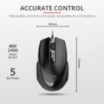 Mouse Trust Voca Comfort Mouse, negru - TR-23650 - imagine 3