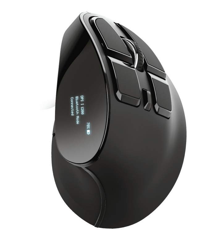 Mouse Trust Voxx, Rechargeable Ergonomic Wireless, negru - TR-23731-01 Mouse Trust Voxx, Rechargeable Ergonomic Wireless, negru - TR-23731 - imagine 1
