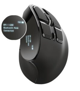 Mouse Trust Voxx, Rechargeable Ergonomic Wireless, negru - TR-23731