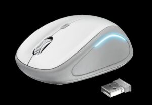 Mouse Trust Yvi FX, Wireless, alb - TR-22335