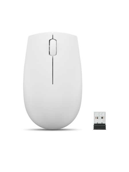 Mouse wireless Lenovo 300, Cloud Grey, Rezolutie (dpi): 1000 dpi - GY51L15677