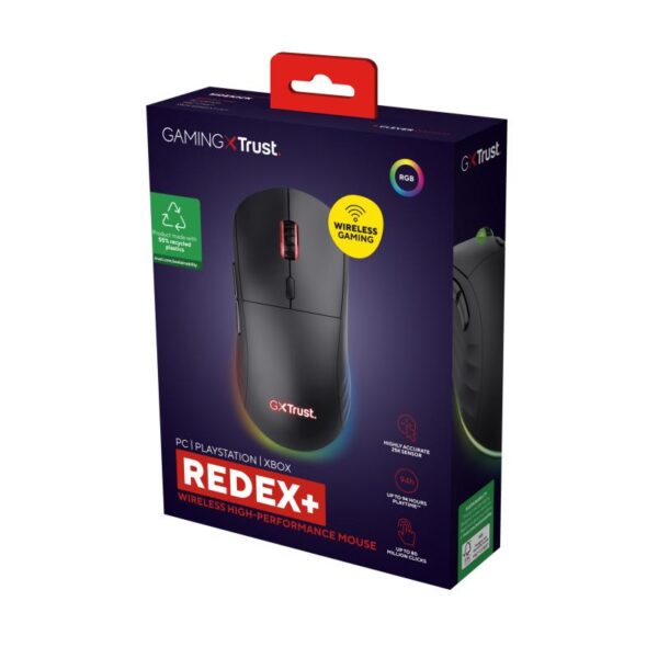 Mouse wireless Trust GXT 927 Redex+, rezolutie maxima 25600 DPI - TR-25127