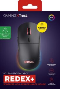 Mouse wireless Trust GXT 927 Redex+, rezolutie maxima 25600 DPI - TR-25127