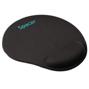Mousepad Spacer, suport incheietura cu gel, cauciuc si material textil - SPMP-PAD-GEL-BK