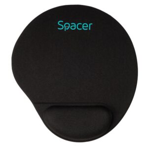 Mousepad Spacer, suport incheietura cu gel, cauciuc si material textil - SPMP-PAD-GEL-BK