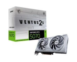 MSI GeForce RTX5070 VENTUS 2X OC White. Graphics processor - GEFORCE RTX 5070 12G VENTUS 2X OC WHITE
